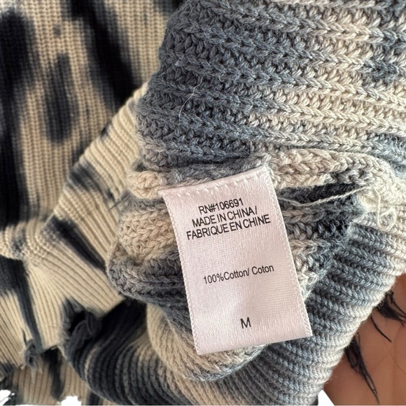 young‎ fabulous broke tie dye cropped distressed oversized cotton sweater Medium - Picture 5 of 8